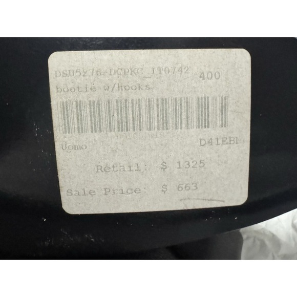 Versace Medusa Harness Leather Ankle Boots Black Men's DSU5276 Size‎ 40 Italy - Picture 12 of 12